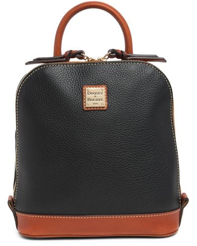 Dooney & Bourke Small Zip Pod Leather Backpack - Black