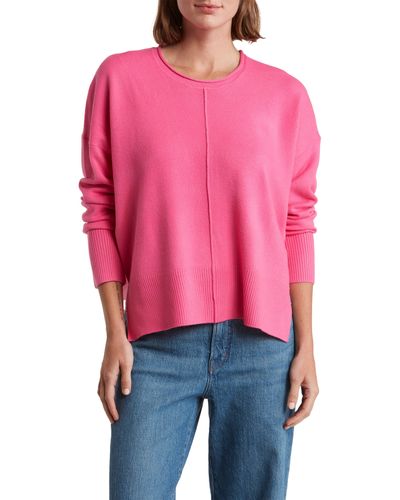 French Connection Scoop Neck Long Sleeve Sweater - Red
