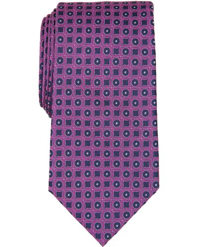 Ted Baker Warren Neat Silk Blend Tie - Purple