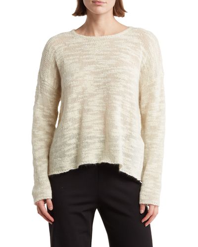 Eileen Fisher ® Lyocell Crewneck Long Sleeve Top - Natural