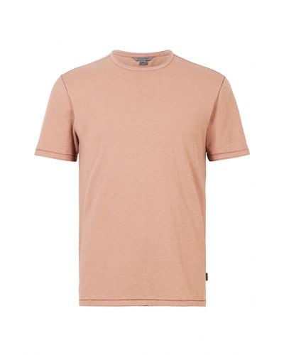 John Varvatos Ashe Pima Cotton Slub T-shirt - Pink
