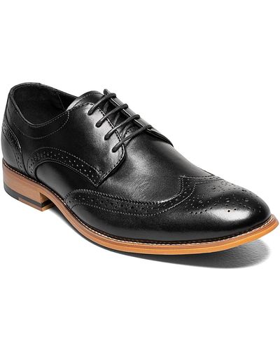 Stacy Adams David Leather Wingtip Derby - Black