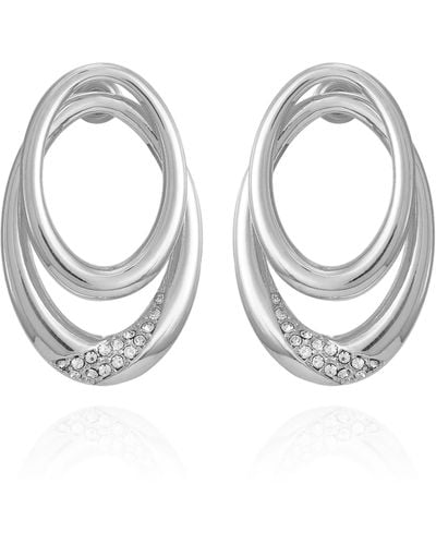 Vince Camuto Crystal Link Stud Earrings - Metallic