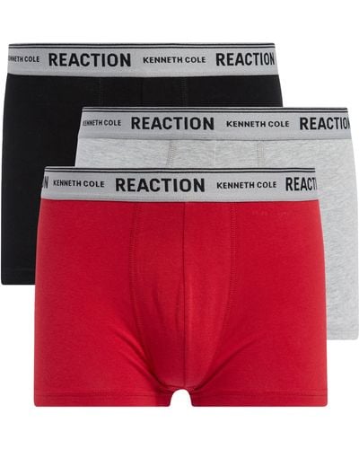 Kenneth Cole 3-pack Organic Cotton Blend Trunks - Red