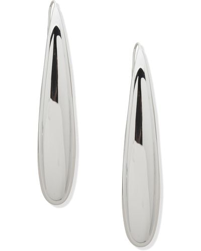 DKNY Lynn Puffy Threader Earrings - White