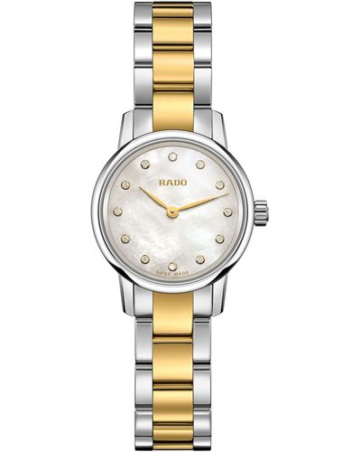 Rado Coupole Classic White Mother Of Pearl Diamond Dial Bracelet Watch - Metallic