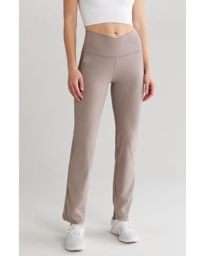 90 Degrees Lux Hurdle Crossover Leggings - Multicolor