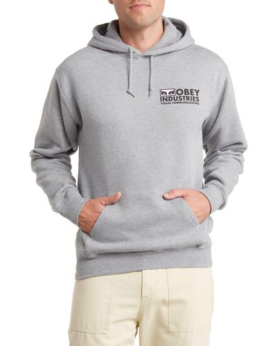 Obey Communications Hoodie - Gray