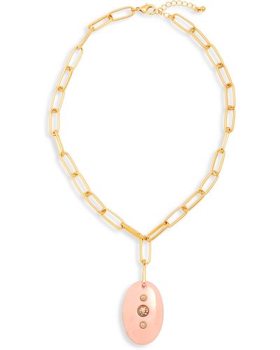 Nordstrom Stone & Stud Resin Pendant Necklace - Multicolor