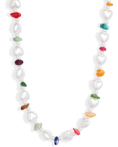 THE KNOTTY ONES Imitation Pearl Necklace - Multicolor