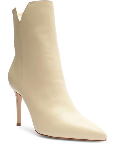 SCHUTZ SHOES Betsey Pointed Toe Bootie - Natural