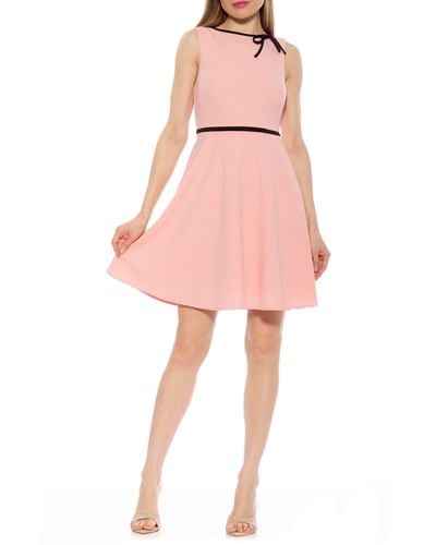 Alexia Admor Ida Fit And Flare Sleeveless Dress - Pink