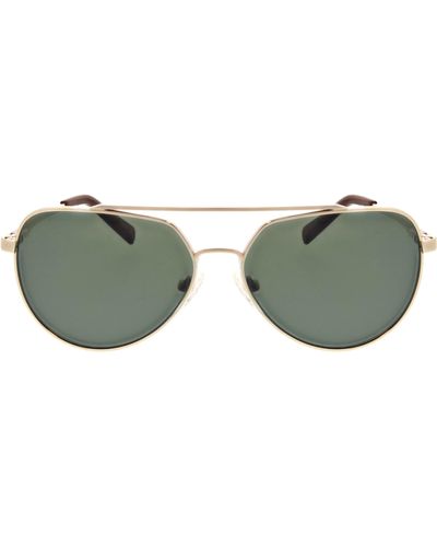Hurley Beachbreak 57mm Polarized Aviator Sunglasses - Green