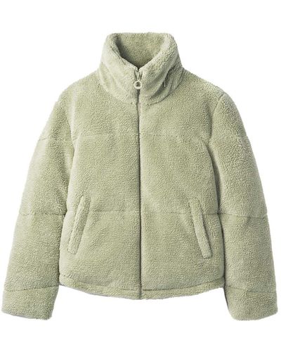 Noize Kamala Faux Shearling Coat - Green