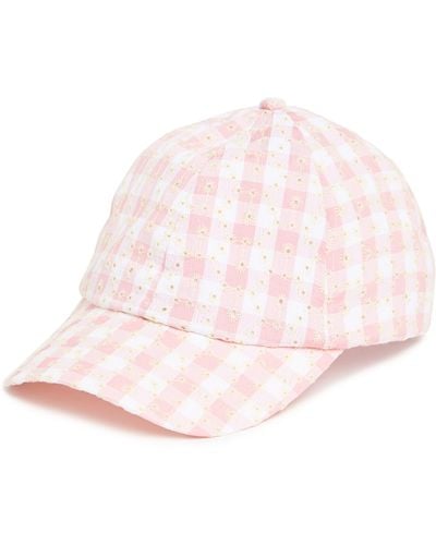 Nordstrom Gingham Baseball Cap - Pink