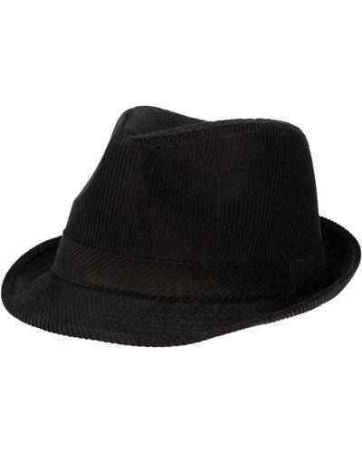 San Diego Hat Cotton Corduroy Fedora - Black