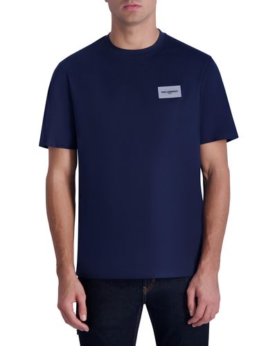 Karl Lagerfeld Logo Patch T-shirt - Blue