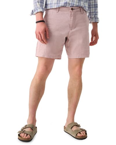 Faherty Tradewindes Linen Blend Chino Shorts - Pink