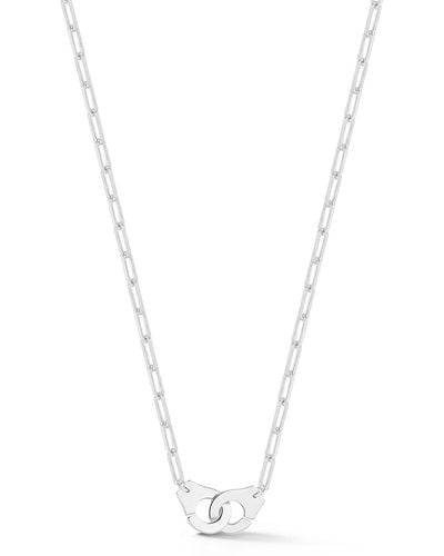 Glaze Jewelry Sterling Silver Handcuffs Pendant Necklace - Metallic