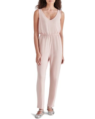 Steve Madden Sleeveless French Terry Jumpsuit - Multicolor