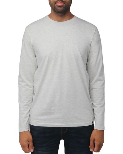 Xray Jeans Crewneck Long Sleeve T-shirt - Gray