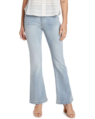 Kensie High Rise Flared Jeans - Blue