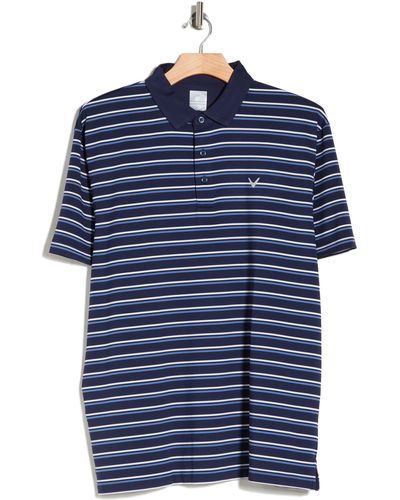Callaway Golf® Feeder Stripe Polo - Blue