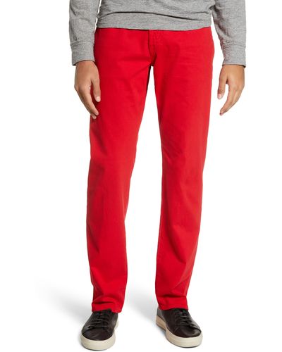 AG Jeans Graduate Sud Straight Leg Pants - Red
