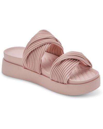Blondo Cassidy Strappy Platform Slide Sandal In Blush At Nordstrom Rack - Pink
