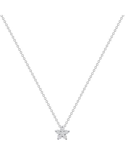 Ron Hami 14k Gold Diamond Flower Necklace - Blue