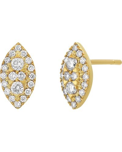 Bony Levy 18k Gold Mika Diamond Marquis Stud Earrings - Metallic