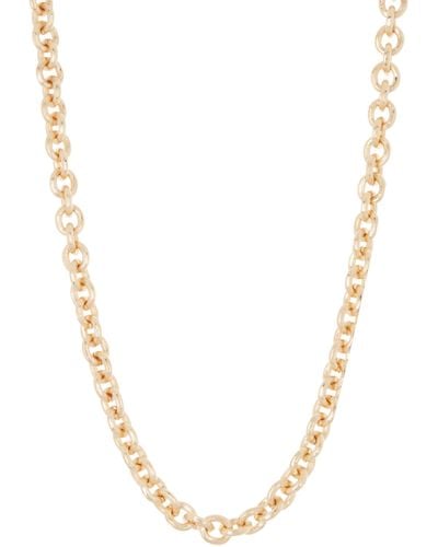 Nordstrom Texture Chunky Round Link Necklace - Metallic
