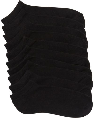 Nordstrom Pillow Sole® 5-pack Ankle Socks - Black