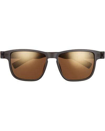 Hurley Ogs 57mm Polarized Square Sunglasses - Brown