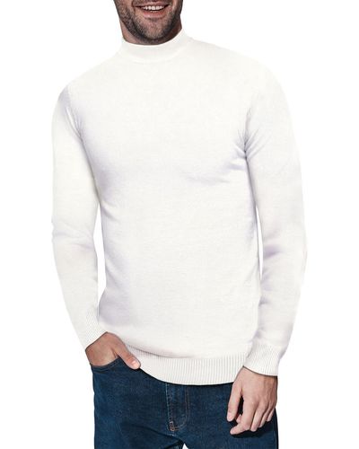 Xray Jeans Core Mock Neck Knit Sweater - White