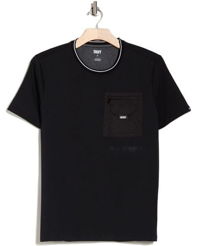 DKNY Daley Woven Pocket T-shirt - Black