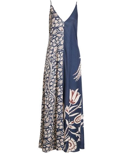 Ted Baker Lucyle Contrast Panel Maxi Dress - Blue