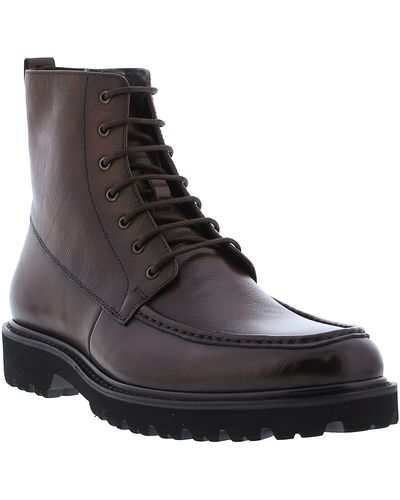 Zanzara Galerius Lug Sole Leather Lace-up Boot In Brown At Nordstrom Rack - Black