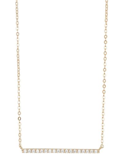 Nordstrom Pave Cz Delicate Bar Necklace - White