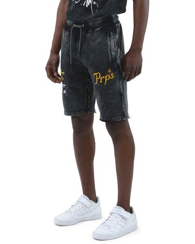 PRPS Rendition Cotton Sweat Shorts - Black