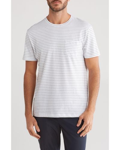 Slate & Stone Stripe Pocket T-shirt - White