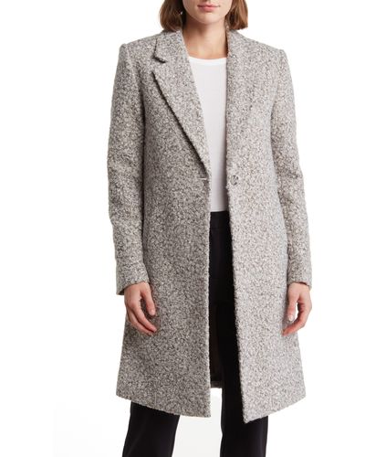 Calvin Klein Bouclé Topper Jacket - Gray