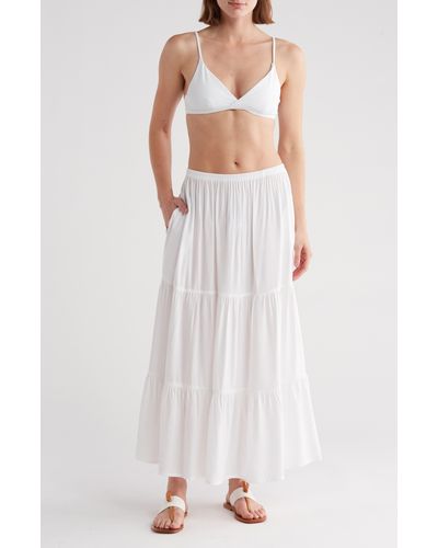 Boho Me Tiered Cover-up Skirt - White