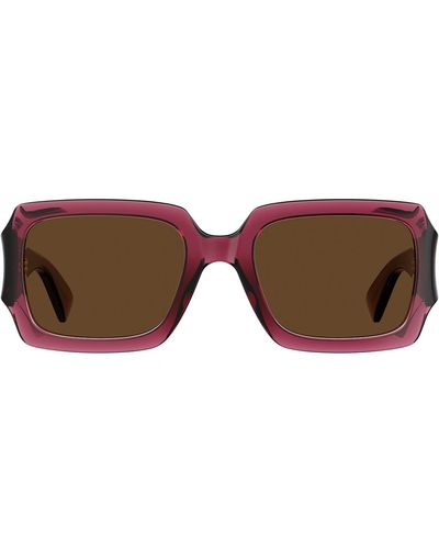 Moschino 53mm Rectangular Sunglasses - Brown