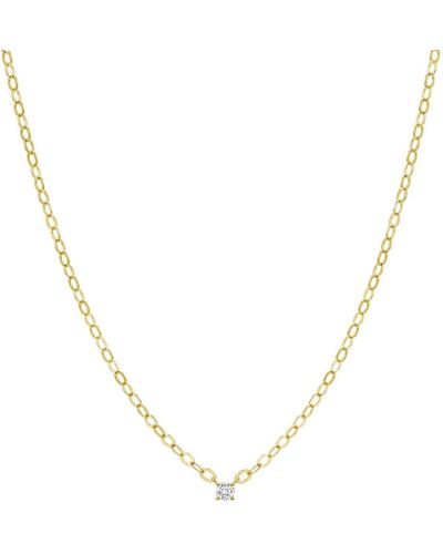 Ron Hami 14k Gold Diamond Solitaire Pendant Necklace - Metallic