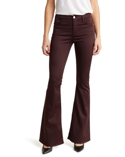 FRAME Le High Waist Flare Jeans - Red