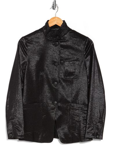 Rag & Bone Sid Metallic Wool Blend Jacket - Black