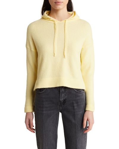 TOPSHOP Boxy Crop Hooded Sweater - Blue