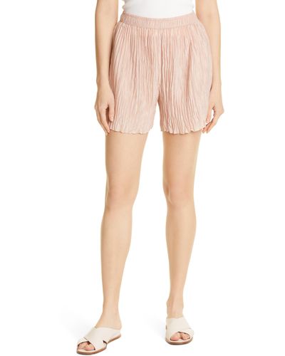 Vince Crushed Pleat Shorts - Natural