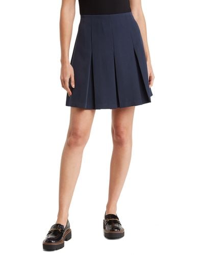 Love By Design Mandy Pleated Skirt - Blue